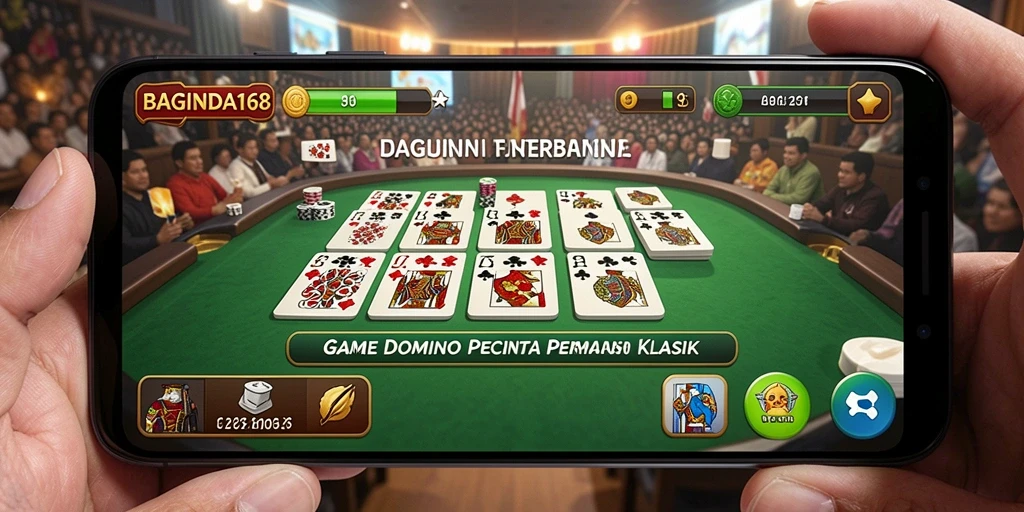 Tampilan gameplay seru dalam BAGINDA168 dengan Domino klasik.