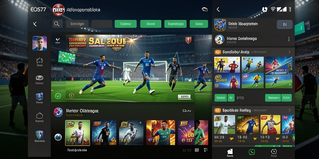 Screenshot menunjukkan antarmuka taruhan yang menarik dan intuitif di EOS77.