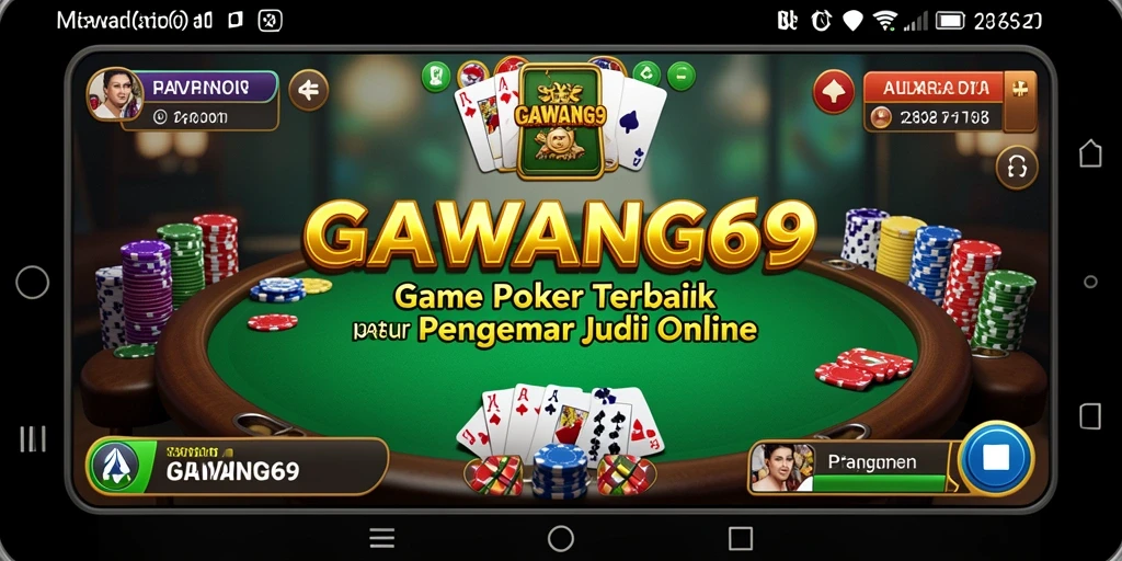 Tampilan permainan Poker yang mendebarkan dan menarik di GAWANG69.