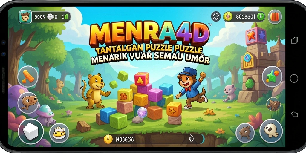Tampilan gameplay <strong>MENARA4D</strong> yang menarik dan menantang.