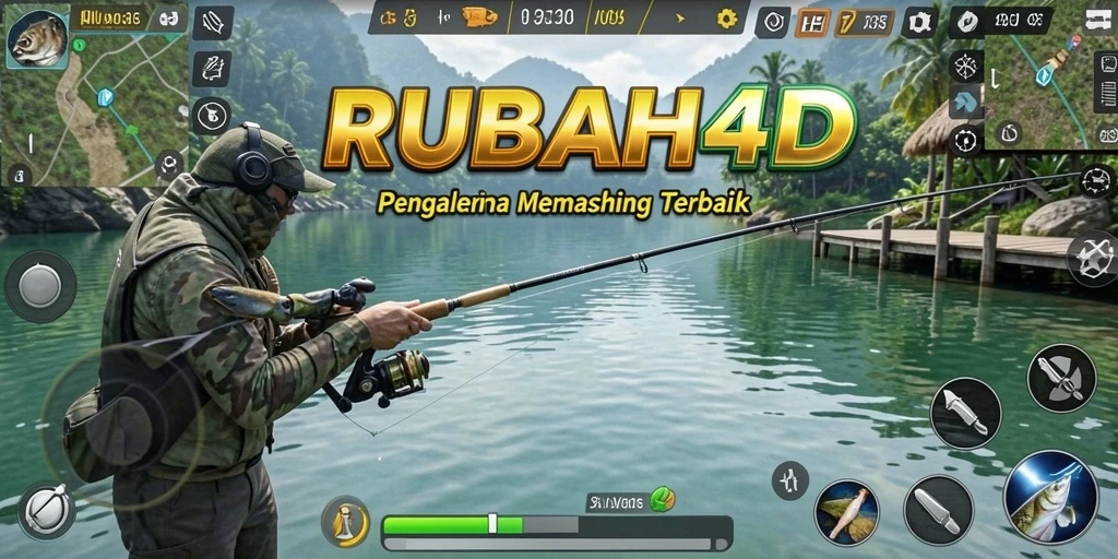 Screenshot gameplay rubah4d menampilkan aksi memancing yang mendebarkan.