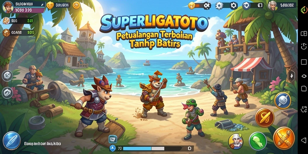 Tampilan menakjubkan dari gameplay SUPERLIGATOTO di dunia terbuka.