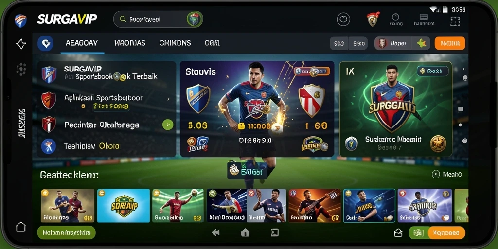 Tampilan utama dari gameplay Sportsbook SURGAVIP yang menarik.
